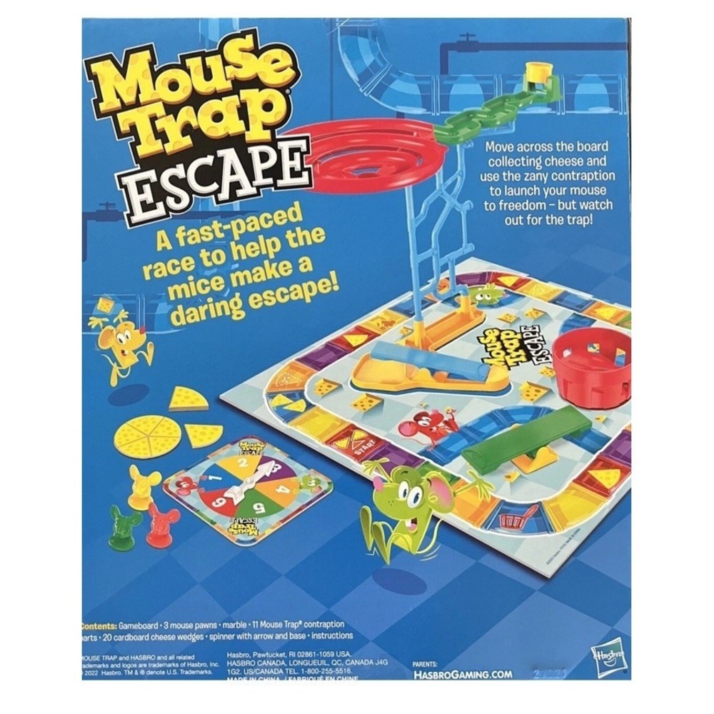 Mouse Trap Escape Kids Board Game Hasbro -‎ Scurry Through and Squeak Out! NIB - Picture 2 of 2